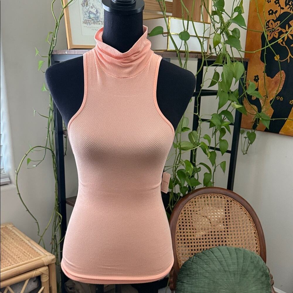 NWT Free People Intimately Electric Nectar Always Ready Seamless Turtleneck Tank